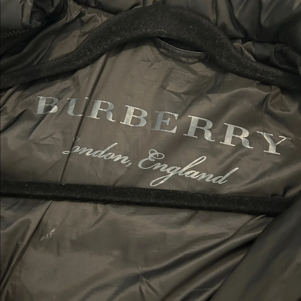 Burberry Kids Black Hooded Duck Down Jacket